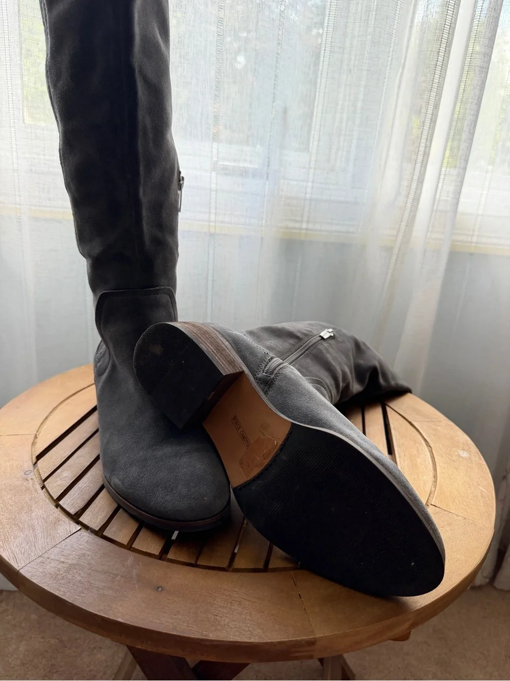 Vince Camuto Grey Patamina Over-the-Knee Suede Boots